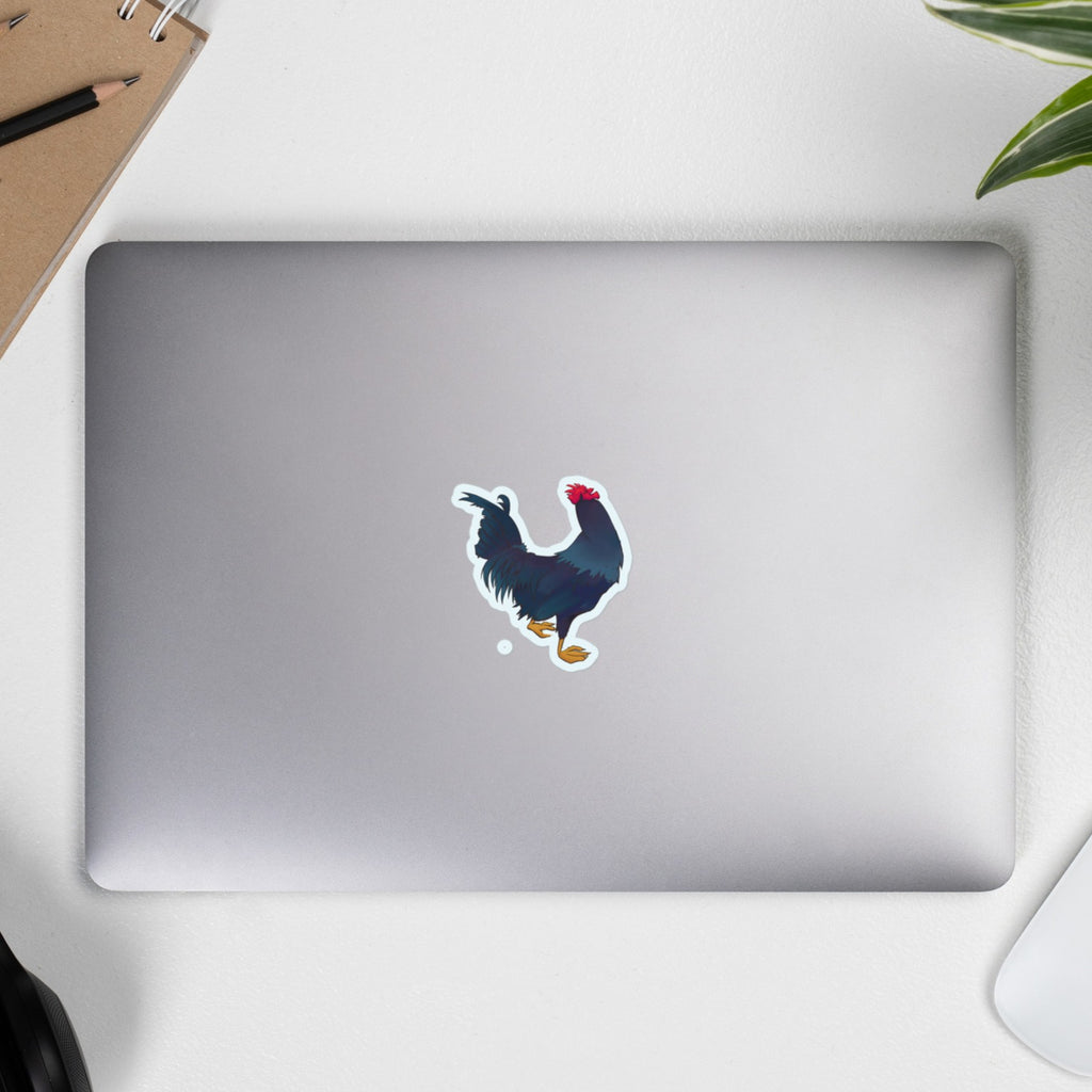 seven guitars rooster sticker